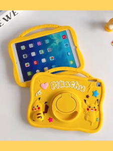 [SG Seller] Rotatable iPad and iPad Air Case Safe Soft Silicon Stand with cute Kids Cartoon design
