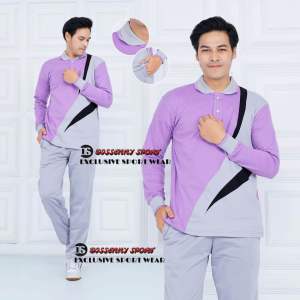 Stelan Baju Olahraga Lengan Panjang Pria Wanita Terbaru/Setagam senam olahraga lengan panjang