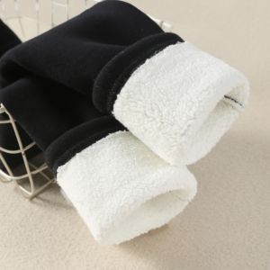 Quần Dài Cotton Lót Lông Cừu Dày Cho Bé Gái Mùa Đông Quần Dài Cotton Co Giãn Thoải Mái Cho Trẻ Em Mặc Ngoài Trời Giữ Ấm