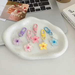 BW-C1401 Gantungan Kunci Bunga Kamboja Bali / Keychain Mini Bagcharm Hiasan Tas HP Flower Cute