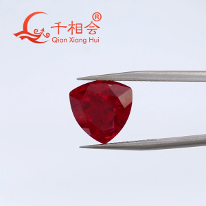 Triangle Shape Lab Grown Ruby AGL Certificate Pigeon Blood Red Natural Cut Synthetic Corundum Loose Gemstone With Visible Inclusions Charms Accessories for DIY