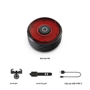 Đèn Hậu Xe Đạp Thông Minh CYCLAMI Tích Hợp GPS Đèn Hậu Xe Đạp Địa Hình/đường Trường Với Sạc Type-C Cảm Biến Thông Minh Chống Nước Phụ Kiện Đạp Xe