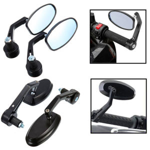 For Royal Enfield Bullet/Meteor/Classic 350 500 Interceptor 650 CNC Aluminium Motorcycle Handlebar End Rearview Mirrors