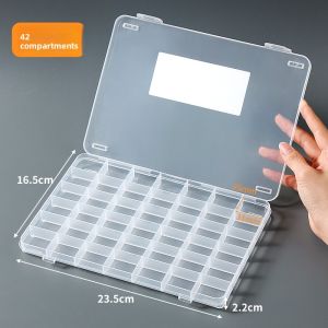 Transparent Large Capacity Sealed Acrylic Oil Paint Watercolor Mixing Box 42 Colors Storage Box Art Students Professional Mixing Box Empty Box 20 Grids 30 Colors Moisture Proof Sealed Paint Box