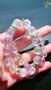 Collection Grade Icy Silky Kunzite Bracelet