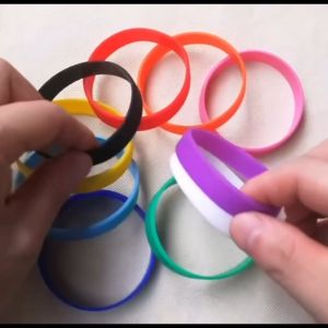 Silicone Wristband Colour Bracelet Rubber Ring 硅胶手环