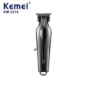 Kemei เครื่องเล็มขน KM-2210แบบมืออาชีพมอเตอร์ความเร็วสูงชาร์จเครื่องตัดผมได้เสียงรบกวนต่ำปัตตาเลี่ยนการชาร์จ USB ไฟฟ้า