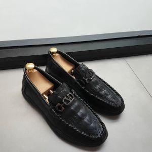 PREMIUM sepatu slip on pria motif kulit buaya loafers buat kerja kantor sp352