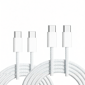 ARUDDI | Fast Charging Adapter Braided Data Cable Dual Type-C Ports
