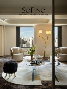 SoFINO | Unique Irregular Shaped Artistic French Retro Luxury Carpet