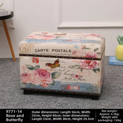 GUSHIFU | Shoe-Changing Storage Bench Antique Style