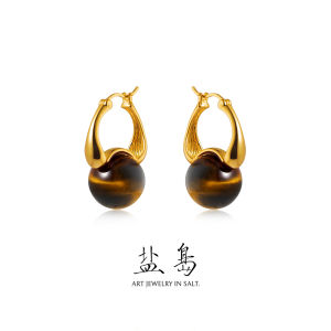 YANDAO | Bông Tai Hoa Tai Vòng Tròn Vàng Sang Trọng Cổ Điển Năm Mới