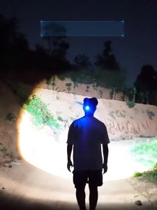 Baterai sel ganda bertahan hingga 48 jam Senter Kepala LED Senter Super Terang senter Berkemah Senter Kepala Super Terang