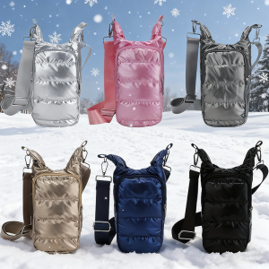 กระเป๋าใส่ขวดน้ำฤดูใบไม้ร่วงฤดูหนาว  ปลอกหุ้มขวดน้ำเก็บความร้อนแบบหนา  สำหรับกีฬากลางแจ้ง  ปลอกขวดน้ำพกพา  ของขวัญคริสต์มาส