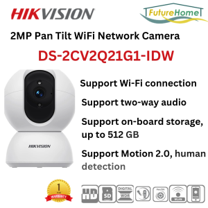 [SG LOCAL] HIKVISION DS-2CV2Q21G1-IDW (W) /DS-2CV2Q21FD-IW 2 MP Indoor Audio Fixed Pan Tilt Baby Monitor Wireless Wi-Fi Network Camera Future Home