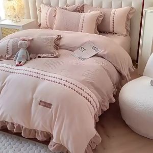 Winter Warmth Double-Sided Plush Bed Sheet