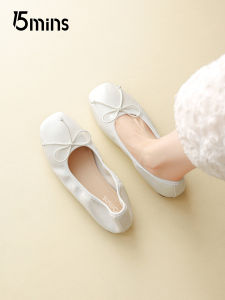 15MINS | French Mary Jane Design 2026 New Soft Bottom Ballet Flats White