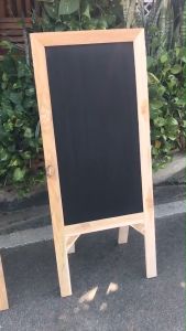 ป้ายกระดานดำไซส์ใหญ่ 50x120 ซม. + แถมฟรี ชอล์กสี ป้ายไม้สัก ป้ายไม้ ป้ายเมนู ของตกแต่งร้านค้า ป้ายกระดานดำ wooden furniture ตกแต่งบ้าน กระดานดำขนาดใหญ่ กระดานดำ ขนาดใหญ่ - Lazada