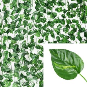 Dây Leo Giả Lá Thường Xuân Xanh Nhân Tạo 4/10/20M Cây Giả Trang Trí Tường Trong Nhà Đám Cưới Tiệc Tùng Nhà Cửa Chất Liệu Lụa