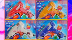 Lem Tembak 20 Watt 7mm Plus Saklar ON OFF Hot Melt Glue Gun Thermo Electric Heat Temperature Repair Tool for Home TOKO MAJID