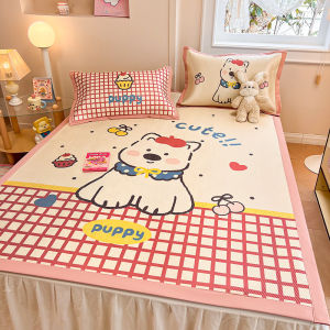 MONLEYTA | Cool Ice Silk Summer Bed Sheet Set 3 Pieces Washable