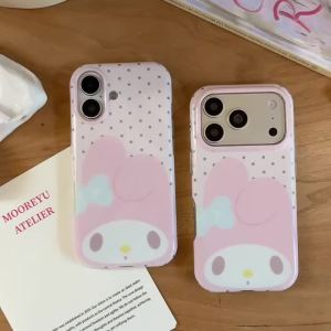 Sanrio | Ốp Điện Thoại Silicone Hình Thỏ Dễ Thương Little Star Hàn Quốc Dành Cho iPhone 17 Pro 16 15 Pro Max Chống Sốc Thời Trang Hoạt Hình