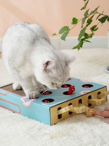 Cat Interactive Chew Proof Wear Resistant Corrugated Paper Toy Self Entertaining Hole Digging Toy for Kittens And Adult Cats