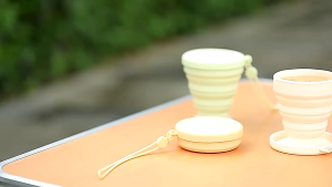 Outdoor Folding Water Cup Portable Silicone Folding Gargle Cup Heat Resistant Folding Drinking Cup