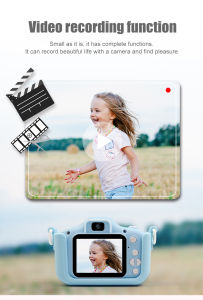 Toy Camera With 32GB Memory Card For Kids Front Rear Dual Lens Digital Camera with 2 Inch 1080P HD Screen And 20 MP CameraEducational Toy Outdoor Play For 3-12 Years Girls Boys