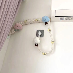 Air Conditioning Pipe Decorative Cover Cotton and Hemp Rope Wire Bag Sewer Pipe Beautifying Emulational Flower Vine Fake Flower Gas Pipe Covering Ugly