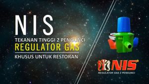 Nis Paket Selang Gas + Regulator Gas 2 Pengunci/Double Lock Tekanan Tinggi