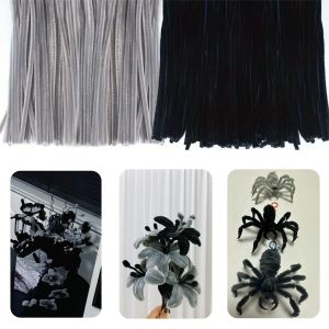 199pcs set of pipe cleaner black and grey mixing DIY pipe cleaner suitable for art and handicraft gift making