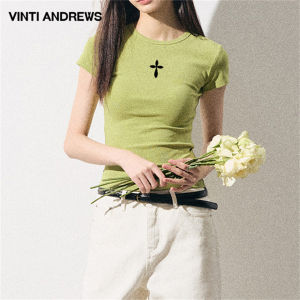 Slimming Straight-Shoulder T-Shirt