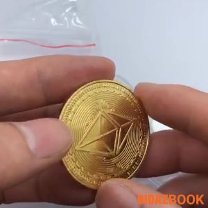 Đồng Xu Ethereum - Ether - ETH phiên bản 02 Bitcoin mạ vàng bạc 24k đồ lưu niệmtrang trísưu tầm quà tặng EHT02