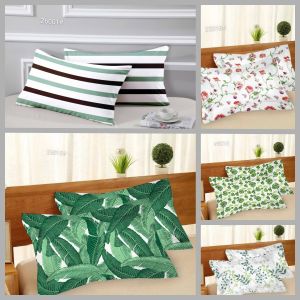 Pillow Case SET (1 pair/2 pcs) Pillowcases Cotton Breathable Elegant Design Printed Solid Color 18x28 inches Bedding COD