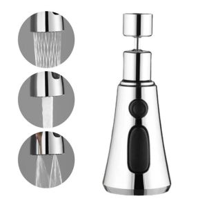 Multi-Function Kitchen Faucet with Extendable Aerator and Splash-Proof Pull-Out Head