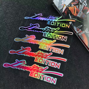 2PCS Laser Rainbow Sticker Limited Edition Creative Motorcycle Decals Auto Vinyl Sticker Car-styling Decal for YAMAHA HONDA SUZUKI