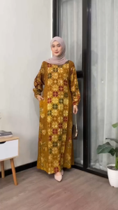 (COD) GAMIS JUMBO BABARPINDO BUNGA BATIK CAP