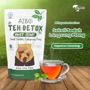 ASLI!! AZBO Teh Detox Sistem Pencernaan Pembersih Usus Kotor Melancarkan BAB Sembelit