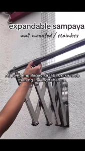 SUS 304 stainless Jemuran baju dinding lipat Tarik Baja tahan karat/Rak Jemuran Pakaian Basah Lipat