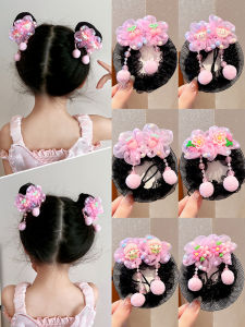 Princess Style Childrens Hair Accessories Ball Headwear Flower Net Hair Decorations Girls Sweet Style Ball Headband