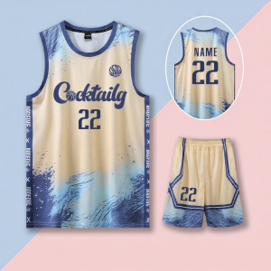SK | Custom Printed Basketball Uniform Set For Student Teams Gradient Vest