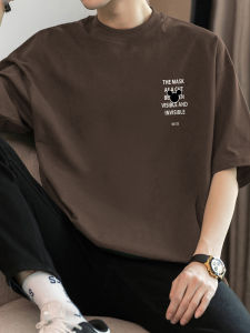 Áo Thun Cotton Nguyên Chất Nam Tay Ngắn Mùa Hè Phong Cách Đường Phố Mỹ Dáng Rộng in Họa Tiết Sọc Cổ Tròn