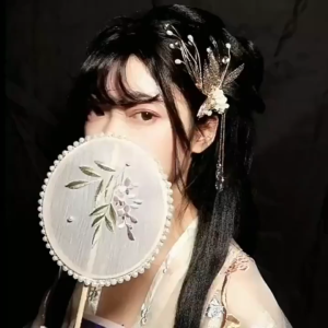 YADORNOS Jepit rambut rumbai phoenix emas wanita - hiasan rambut cabang emas bengkok berongga - klip tepi mutiara bunga berlian imitasi warna-warni - murni buatan tangan - logam berkualitas tinggi tidak mudah berubah warna