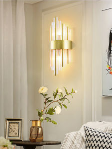 Luxurious Crystal Wall Lamp Simple Modern Style for Living Room Bedroom Corridor TV Decoration Background Bedside Lighting