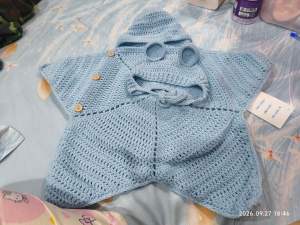 Bộ đồ ngủ ngôi sao len handmade 100% cho bé sơ sinh đáng yêu hot trend