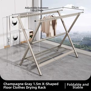 SHUHONG | Retractable Extendable Dual Rod Aluminium Clothes Drying Rack
