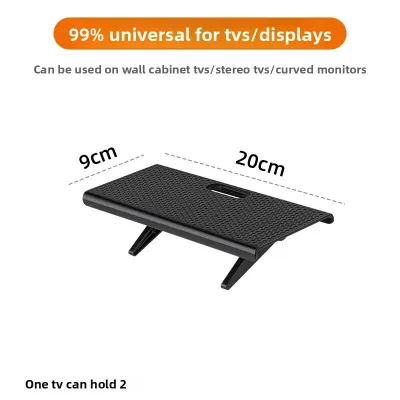 Cross-Border TV Screen Storage Rack Computer Display Clamp-On Shelf Single Layer No Drilling Required with Cable Holes