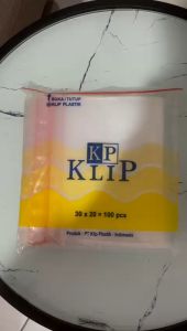 Plastik Klip/Zipper Uk 20x30 besar isi 100 lembar KP Klip