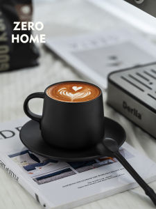European Style Ceramic Coffee Cup And Plate Set ZERO-HOME Handmade MarK Cup Latte Cup Pour over Cup Water Cup Texture Pattern